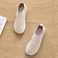 2021 summer casual shoes women flats breathable mesh shoes ladies summer slip on fashion shoes thick sole holiday footwear a2393