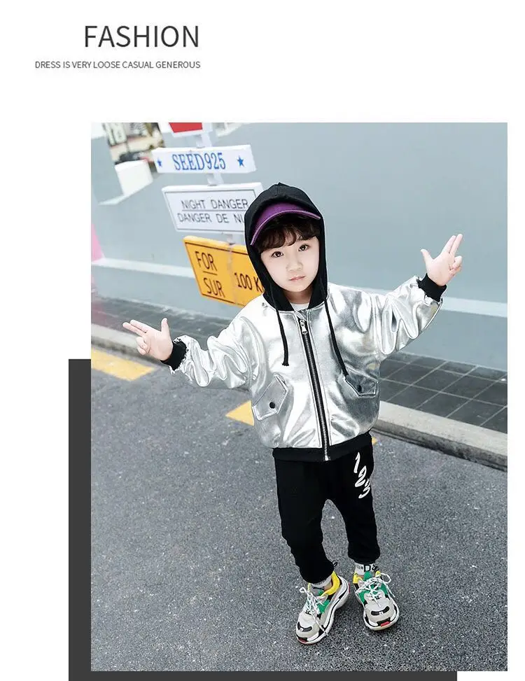 Осенняя детская куртка из искусственной кожи для девочек кожаная верхняя одежда