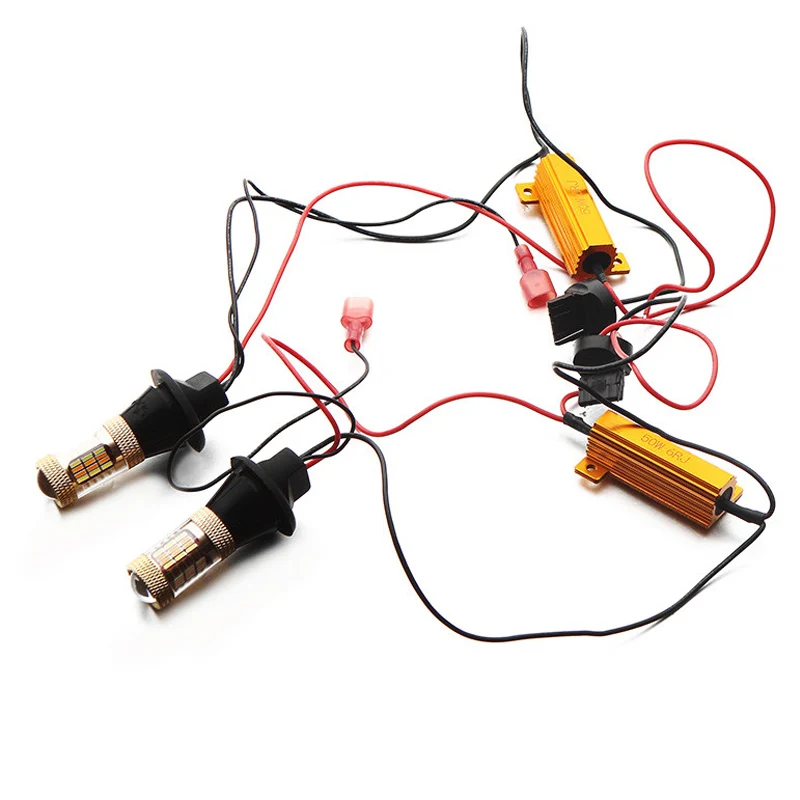 2 шт. 1156 p21w py21w 54smd LED T20 W21W 7440 светильник светодиодный чип дневного света сигнал