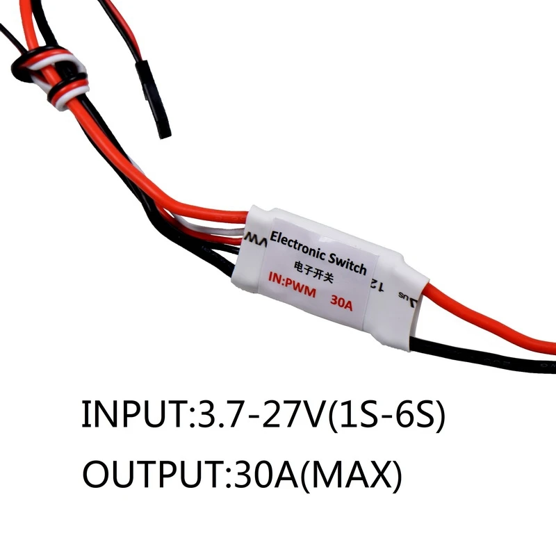 JHEMCU электронный модуль переключателя 30A 3,7 V-27 V 1 S-6 S Универсальный для радиоуправляемого дрона автомобиля приемника RC колеса автомобиля 1/10