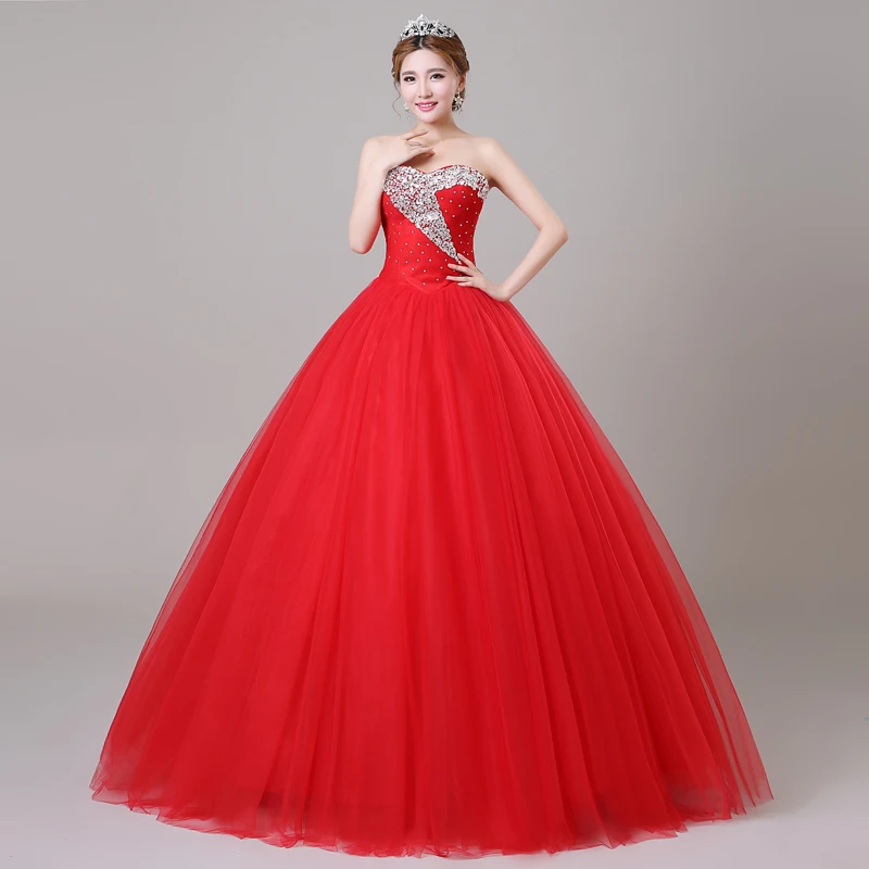 

New Color Yarn Tube Top Performance Dress Stage Folk Song Solo Pettiskirt Quinceanera Dress