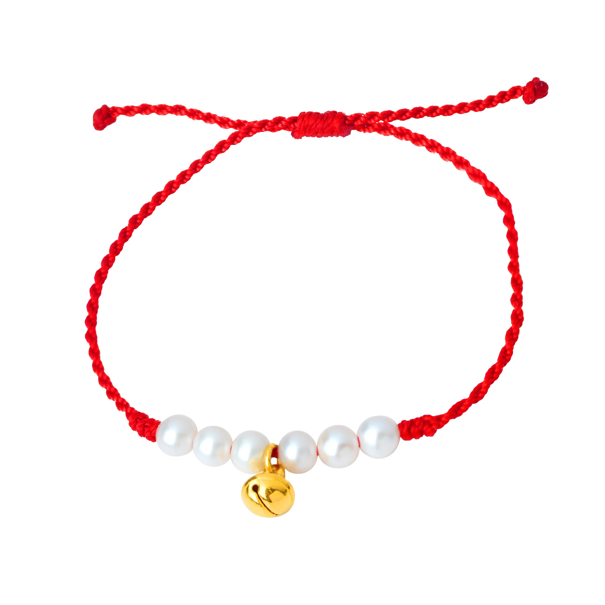 

NYMPH чистый 999 браслет из желтого золота с натуральным пресноводным жемчугом, изысканное ювелирное изделие, брендовый свадебный подарок для ...