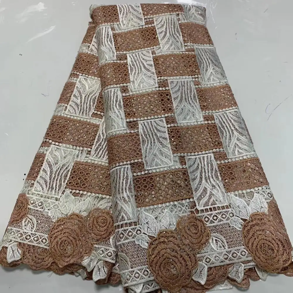 Гипюровая швейцарская водостойкая кружевная ткань африканские кружевные