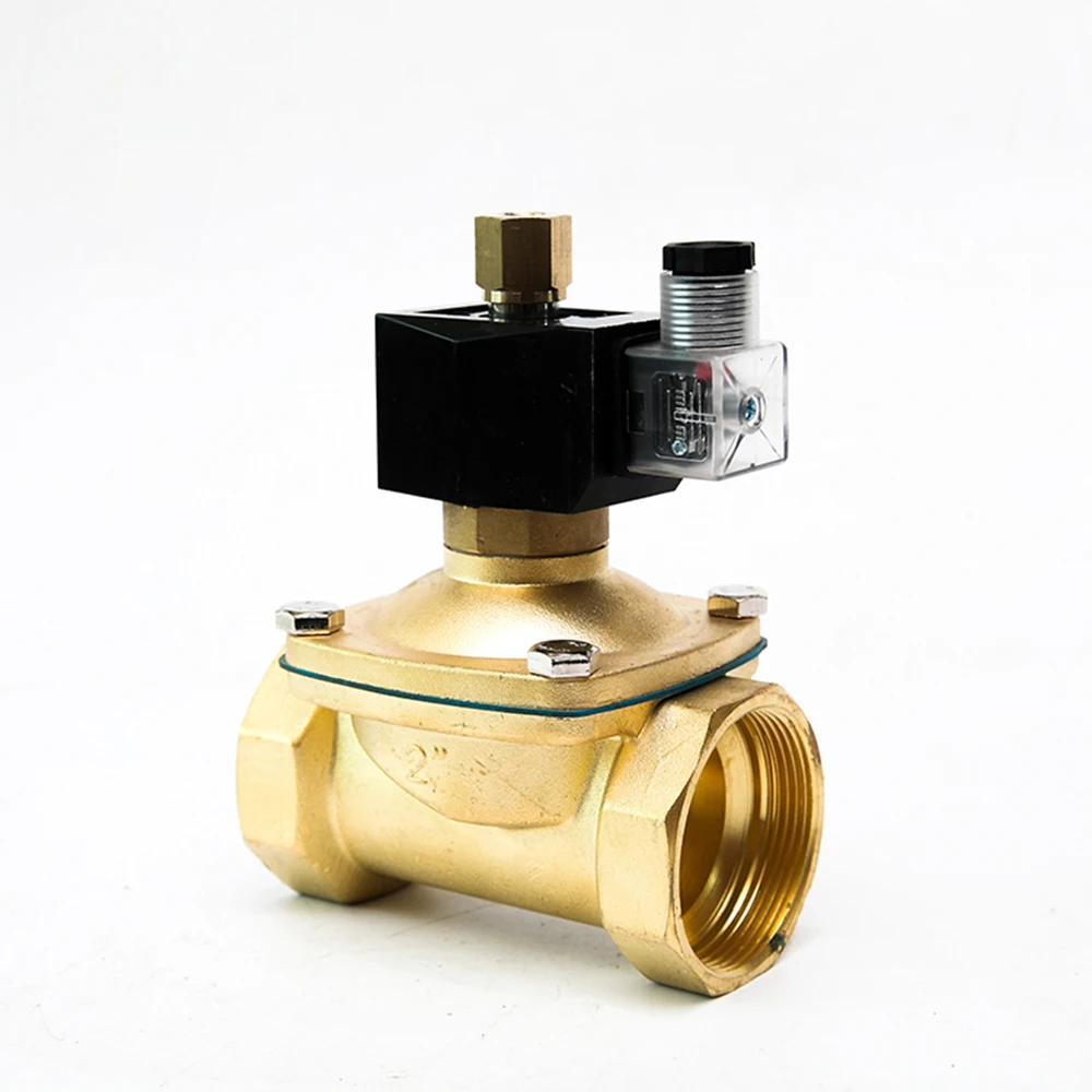 Нормально открытый латунный Электрический водяной клапан 1/4 дюйма 1/2 3/4 1 дюйм 2 В