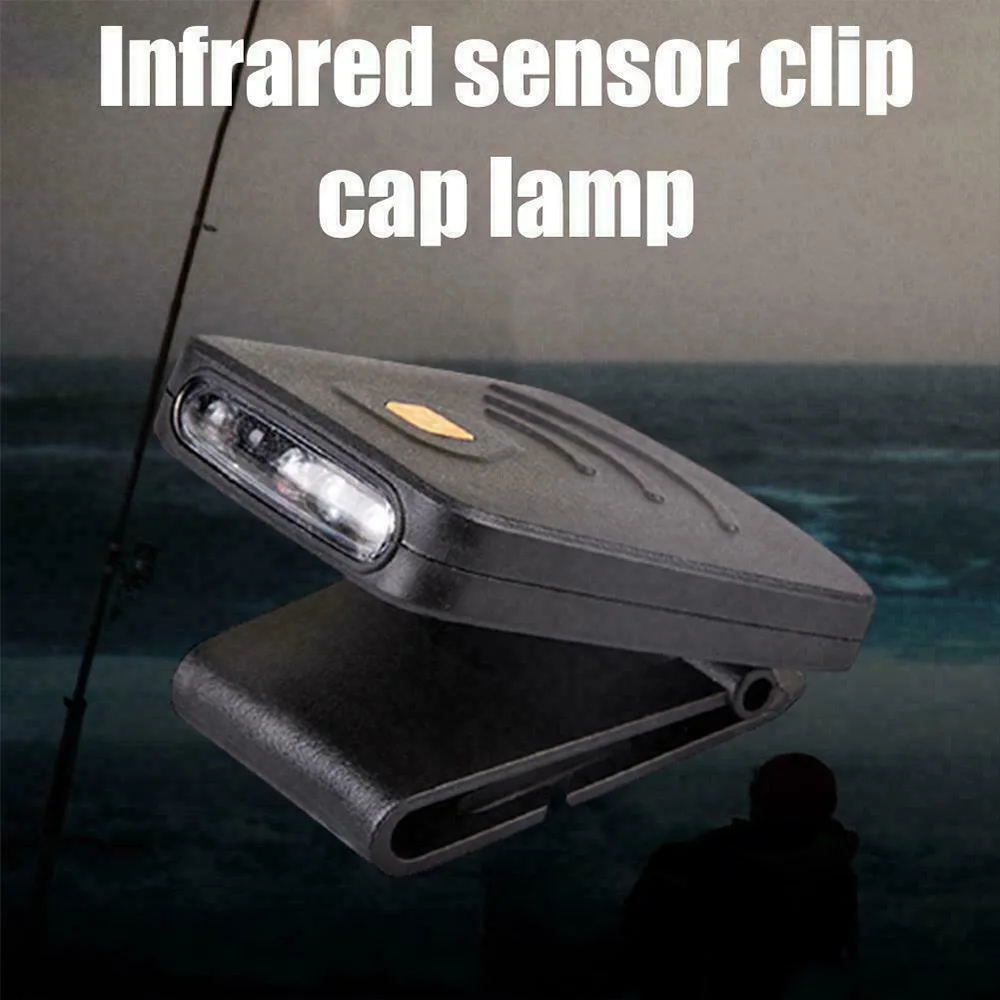 

Rechargeable USB LED Headlamp Clip-on Cap Hat Light Head Camp Fishing Torch