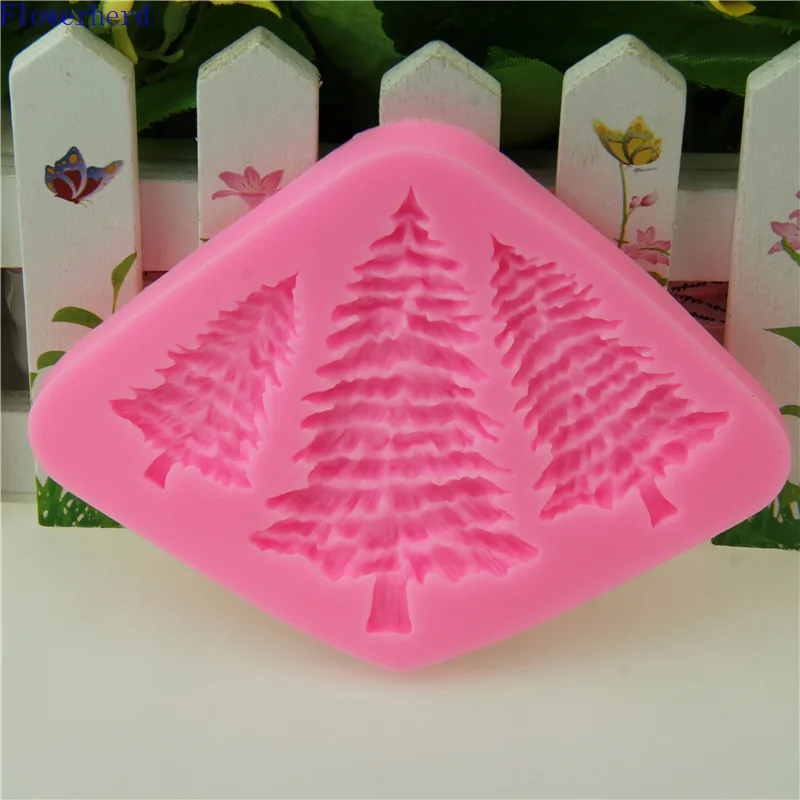 

Christmas Decoration Fondant Silicone Cake Mold Christmas Tree Pine Chocolate Mold Cake Decoration Baking Tools Pastry Tools