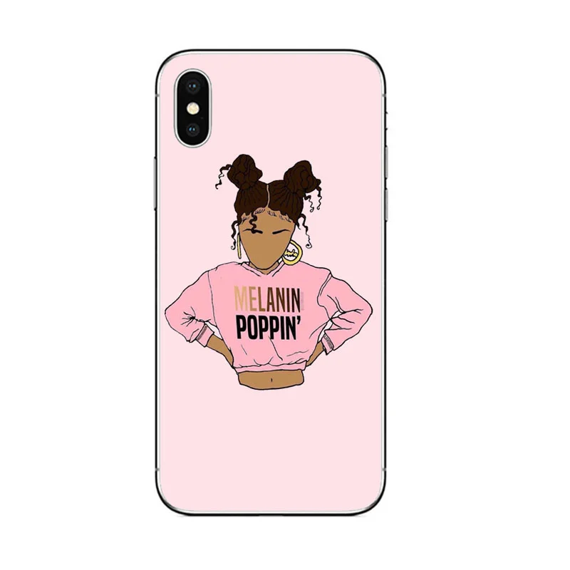 Melanin Poppin черная девочка женщина Искусство вьющиеся шапочка для душа мягкий