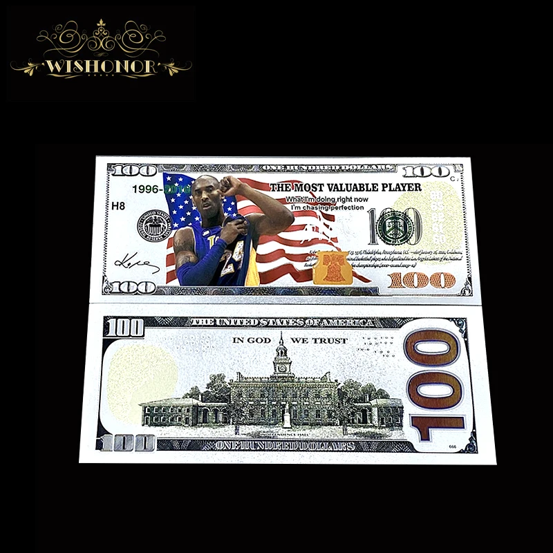 Хороший 10 шт./лот Америка Коби банкнот 100 долларовые банкноты в центре сообщений