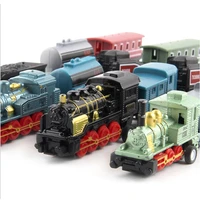 4pcsset alloy plastic retro classic train toy mini diecast transport trains model figure toys for children collections gifts