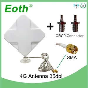 eoth 3g 4g lte antenna pbx sma male 2m cable 35dbi 2sma connector for 4g modem router adapter sma female to crc9 male connector free global shipping