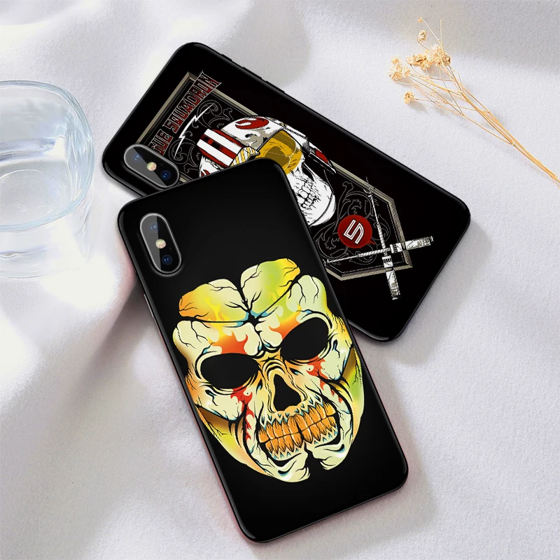Череп граффити для Samsung Note 8 9 M10 M20 M30 S7 Edge S8 S9 S10 PLUS TPU мягкий чехол
