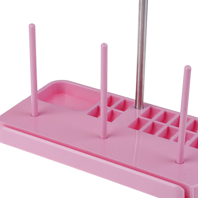 3 Spool Stand Holder Multifunction Embroidery Thread Quilting Rack Sew Home Sewing Machine Wire Frame Pink/White | Дом и сад