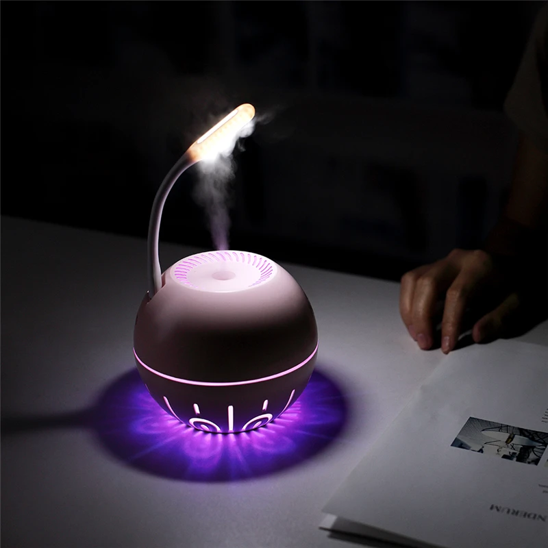 

USB Rechargeable Mini Humidifier Portable Ultrasonic Essential Oil Aroma Diffuser Car Mist Maker Humidifier for Home with Light