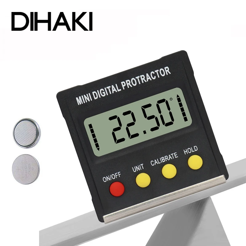 

360 Degree Angle Protractor Electronic Digital Protractor Bevel Inclinometer Angle Gauge Tester Measuring Tools With Magnets