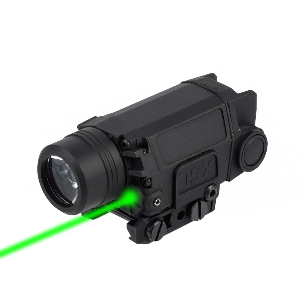 Tactical LED Green Laser Sight Flashlight Combo X5L Universal Pistol Gun Mira For Airsoft Glock 17 19 Series | Спорт и развлечения
