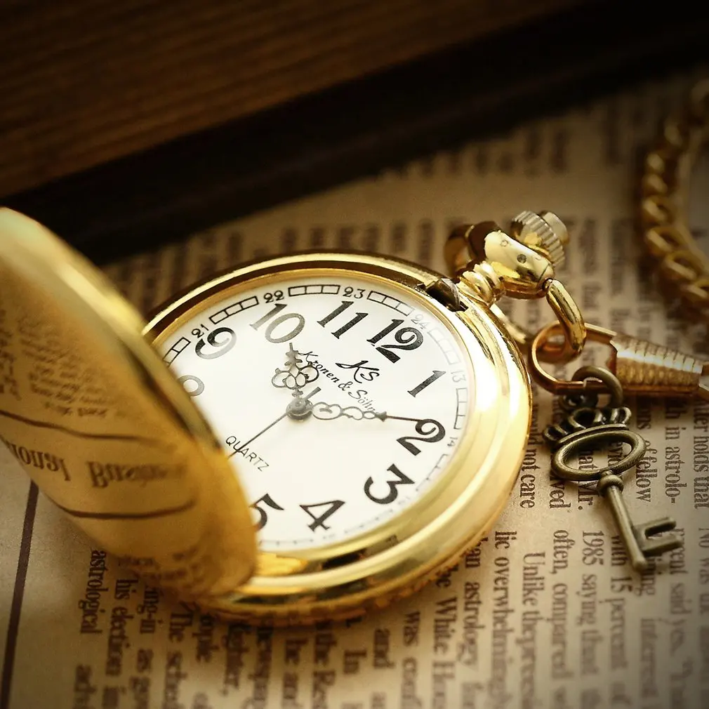 

Retro Black Fashion Silver Smooth Steampunk Quartz Pocket Watch Stainless Steel Pendant 30CM Chain Gift Box for Men Women friend