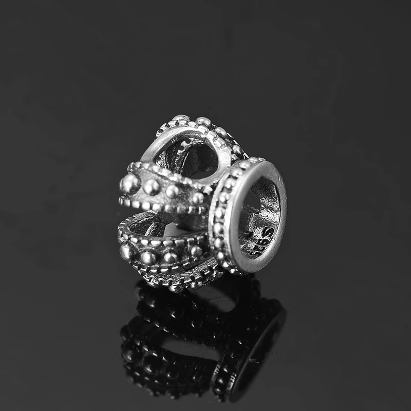 Бусины из серебра 100% пробы в виде королевской короны | Украшения и аксессуары