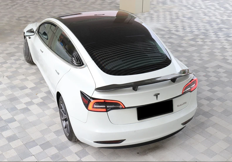 LUCKEASY крыло багажника из углеродного волокна спойлер для Tesla модель 3- купе производительность спойлер крыло самолета крыло хвост