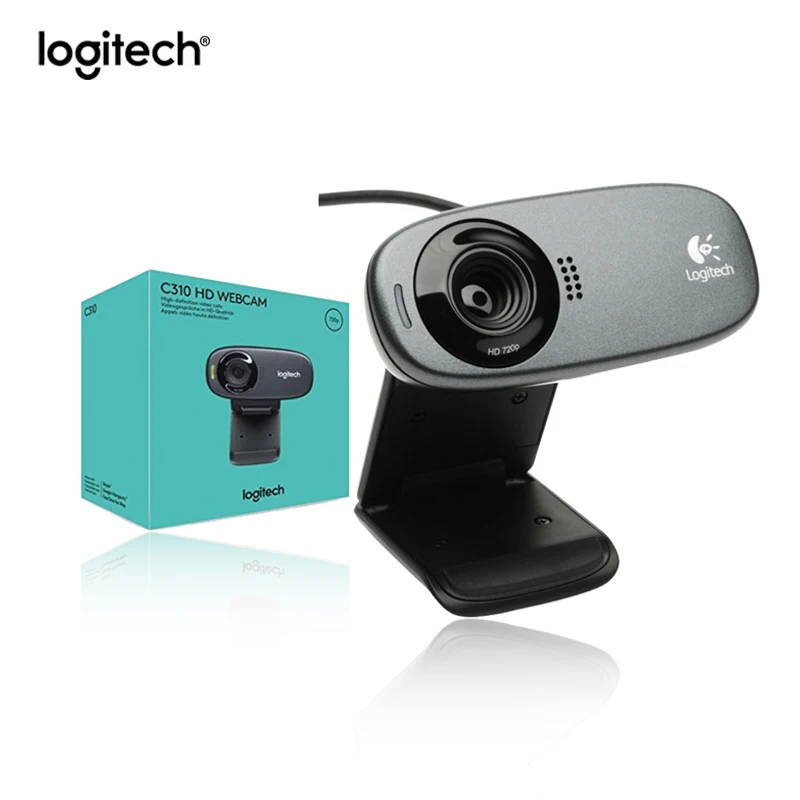 

2022 Logitech C310 HD Web Cam 720p 5MP Video with Lighting Correction microphone New in Box
