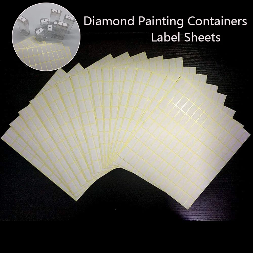 Алмазная живопись контейнеры для хранения этикетки листы наклейки с именем и