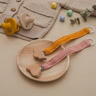 Детская пустышка на цепочке с прищепкой цепи Животные деревянная прищепка геометрический крючком древесина бука для прорезывания зубов зажимы для пустышки цепи Подарки на день рождения