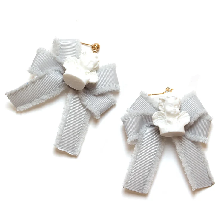 

Handmade Japanese blue and gray LOLITA accessories headdress hair ornaments little angel was street