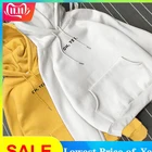 Флисовая Толстовка с длинным рукавом и надписью OH YES, женский спортивный костюм на осень и зиму, Harajuku Sweat femme sudadera mujer