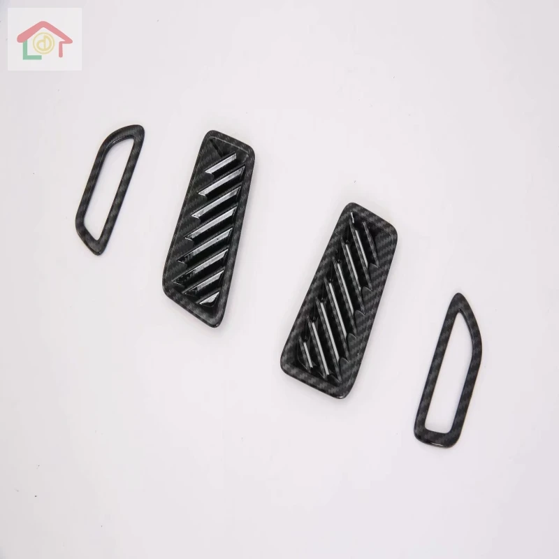 

For Toyota RAV4 2019 2020 Car Interior Front Upper Air Vent Outlet Cover Trim 4pcs ABS Plastic Auto Accessories
