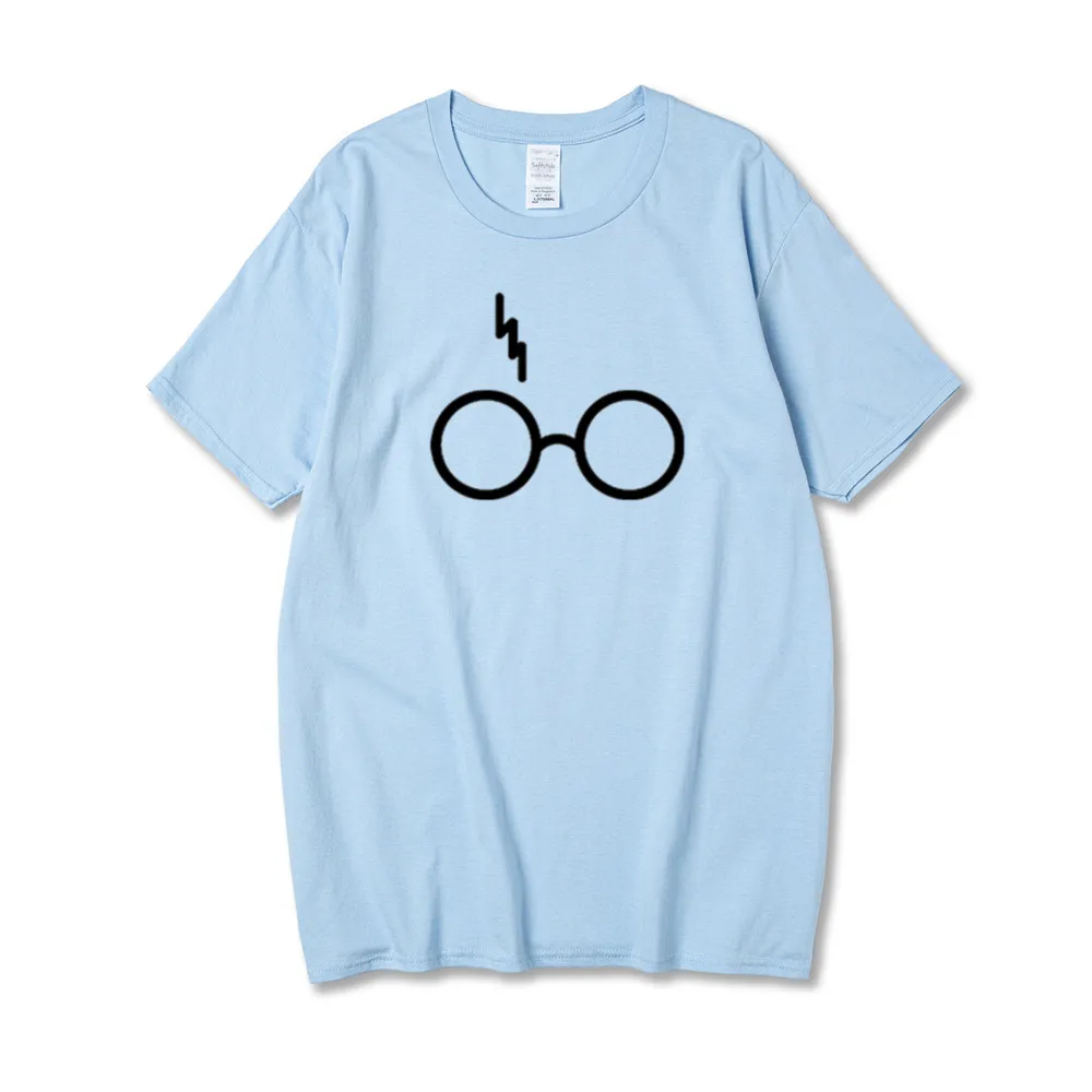 

Harajuku Lightning Glasses T-shirt Plus Size Shirt SCREEN PRINT Soft unisex Cute Couple Tshirts tee shirt homme