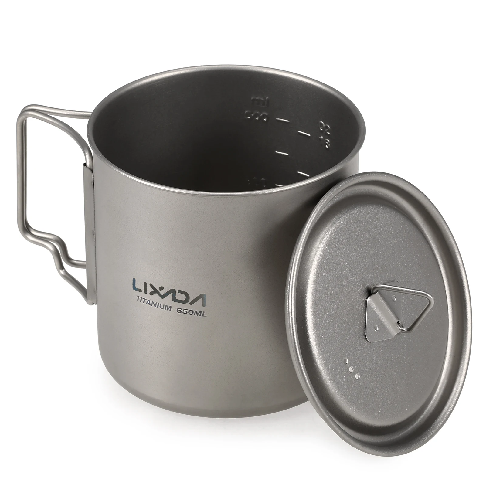 Набор посуды Lixada сверхлегкая титановая чашка со складными спорами посуда для