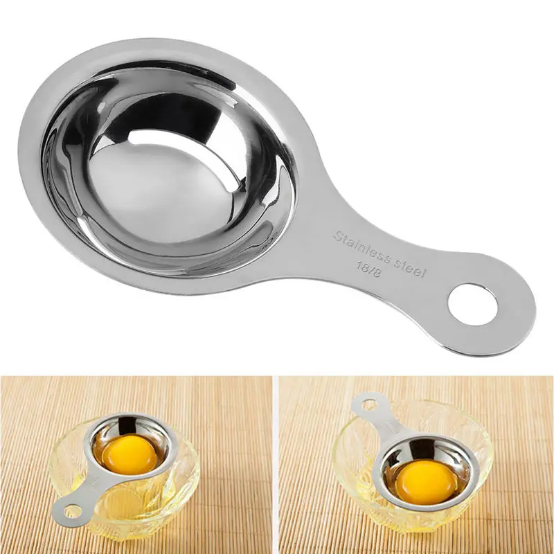 

Stainless Steel Egg White Separator Tools Kitchen Accessories Separating Funnel Eggs Yolk Filter Gadgets Spoon Egg Divider Tool