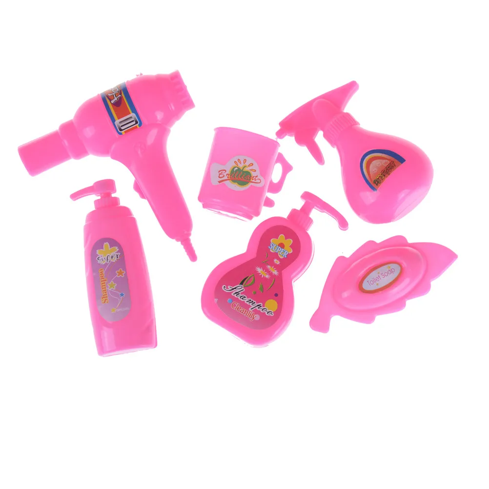 

Pizies 6 шт./компл. кукольный домик фен для волос кукольная чашка для мыла детская игрушка для куклы мебель аксессуары для ванной высокое качест...