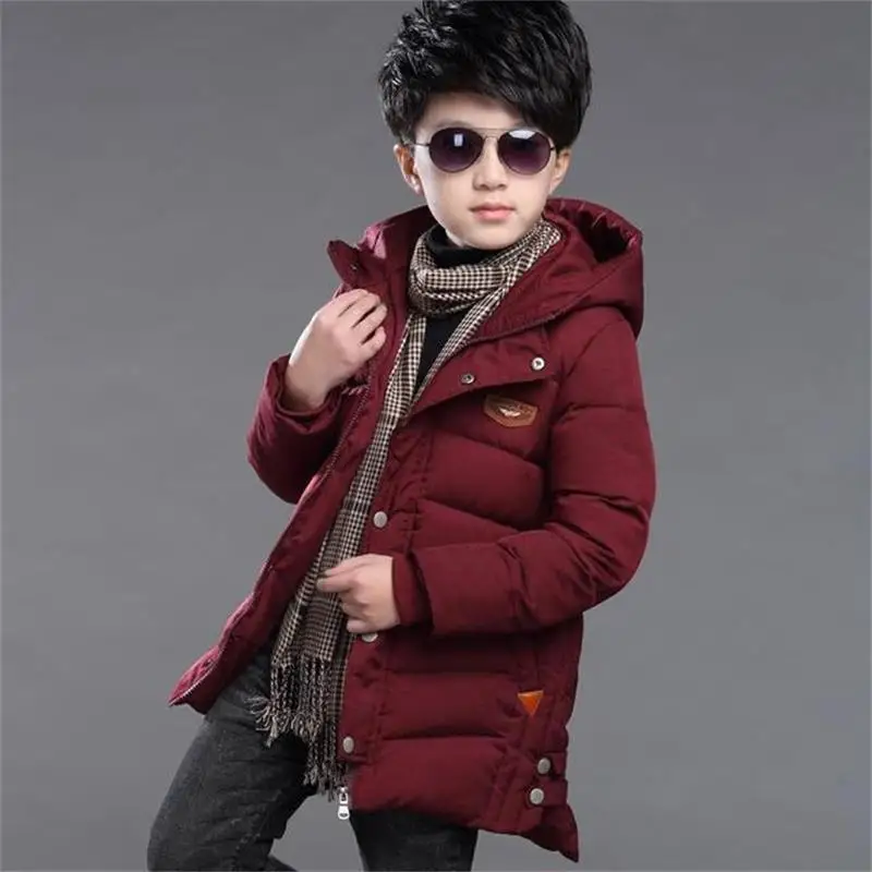 Зимняя Детская куртка и пальто для мальчиков Новое поступление модная верхняя одежда с капюшоном детское