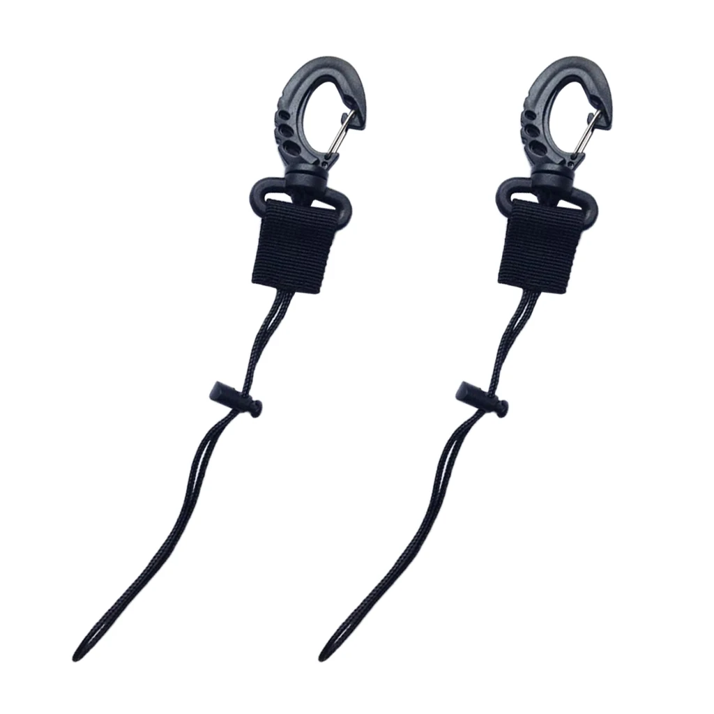 2 Pieces Scuba Diving Plastic Swivel Spring Snap Hook Clip with Rope Water Sports Swimming | Спорт и развлечения