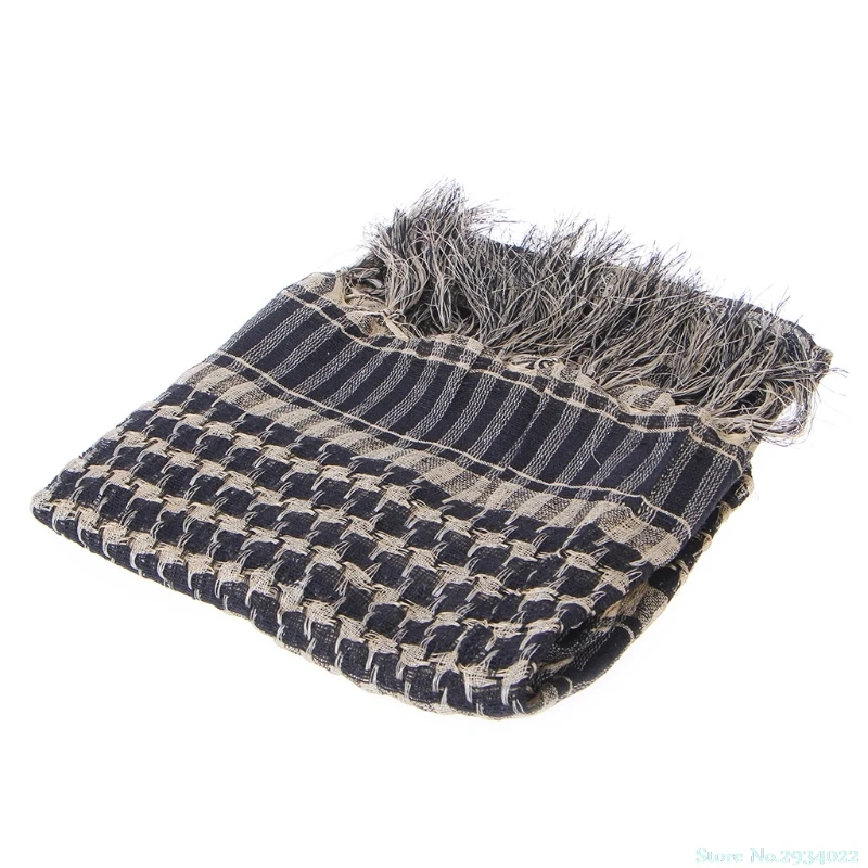 Бежевый Военный Тактический Keffiyeh Шарф в арабском стиле Охота Велоспорт шаль головной убор Армейский Камуфляж Y51D - Цвет: Бежевый