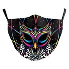 Маска для лица Волшебная цветная с принтом Совы моющаяся Тканевая маска дышащая женская маски накидка реквизит для вечерние НКИ Регулируемая Хэллоуин маска многоразовая