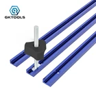 300-800 мм 34 дюйма из алюминиевого сплава с Т-образными пазами горка под углом треков DIY деревообрабатывающий желоб Rail электропилыфрезерный станок Тип 19 синих