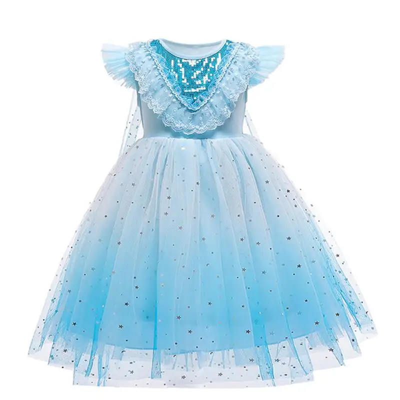 

Girls Dress Summer Sequins Kids Clothes Cosplay Elsa Princess Dresses For Girls Wedding Party Dress Children Clothing vestidos