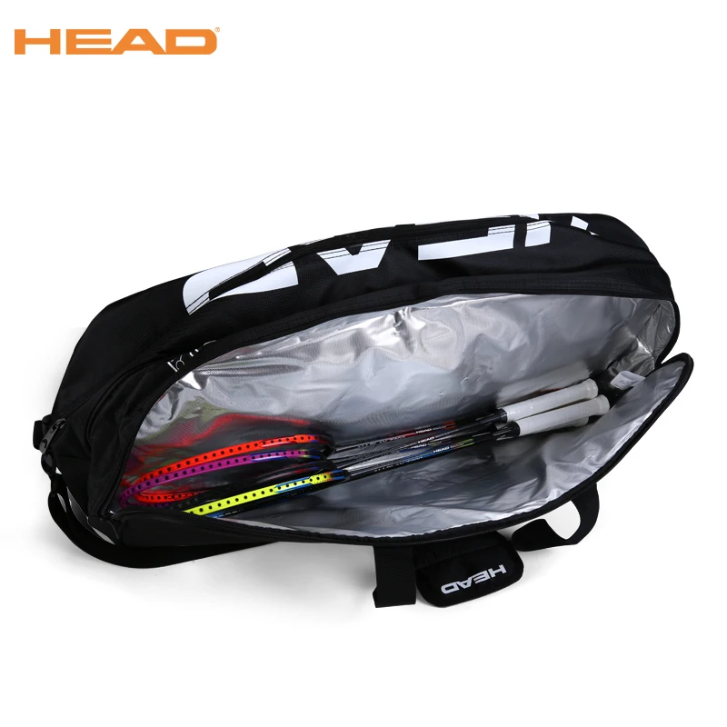 Теннисная сумка на голову вместительная спортивная для 6-9 ракеток тенниса рюкзак