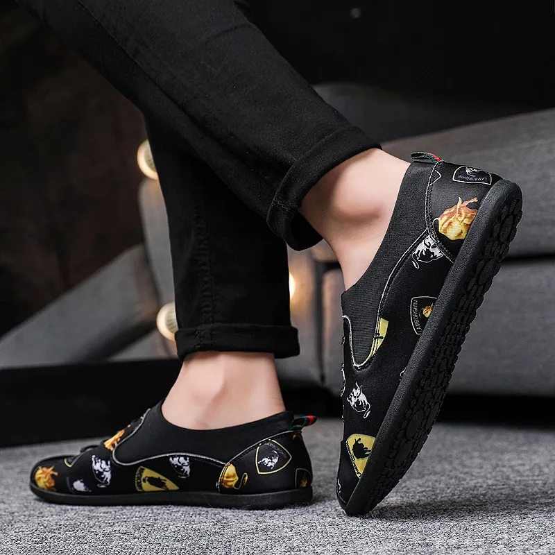 

Casual Leather Shoes Men's Shoes Fashion Casual Man Men Gentleman Stylish Streetwear Sneakers For Sport Black Loafers Mens