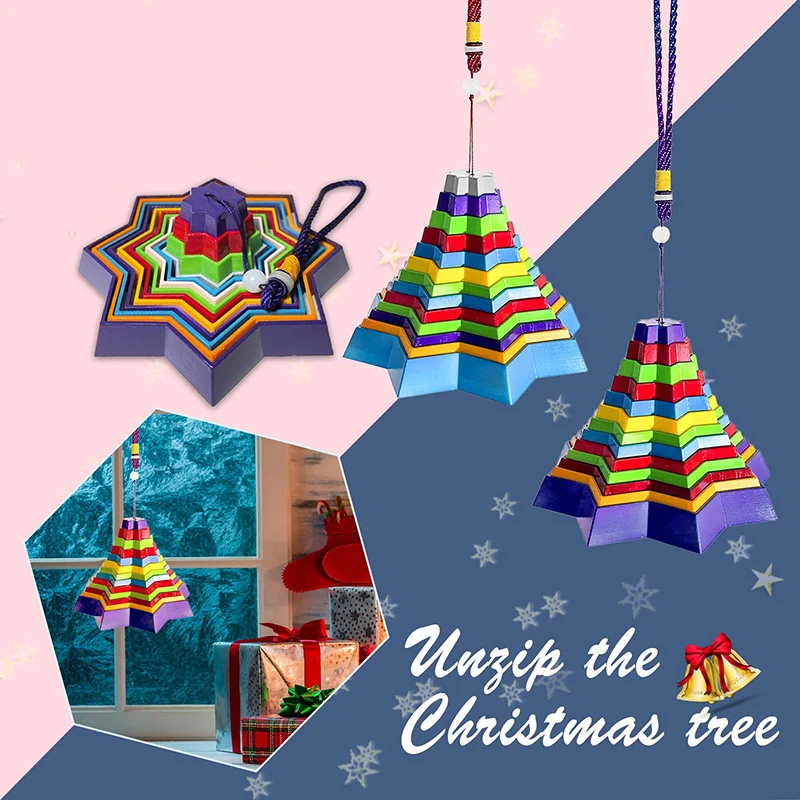 

1pc Falling Star Tower children's toy Ornament Christmas Tree Gift Wind Chime Relaxing Toy lanyard Wind Chime Decoration