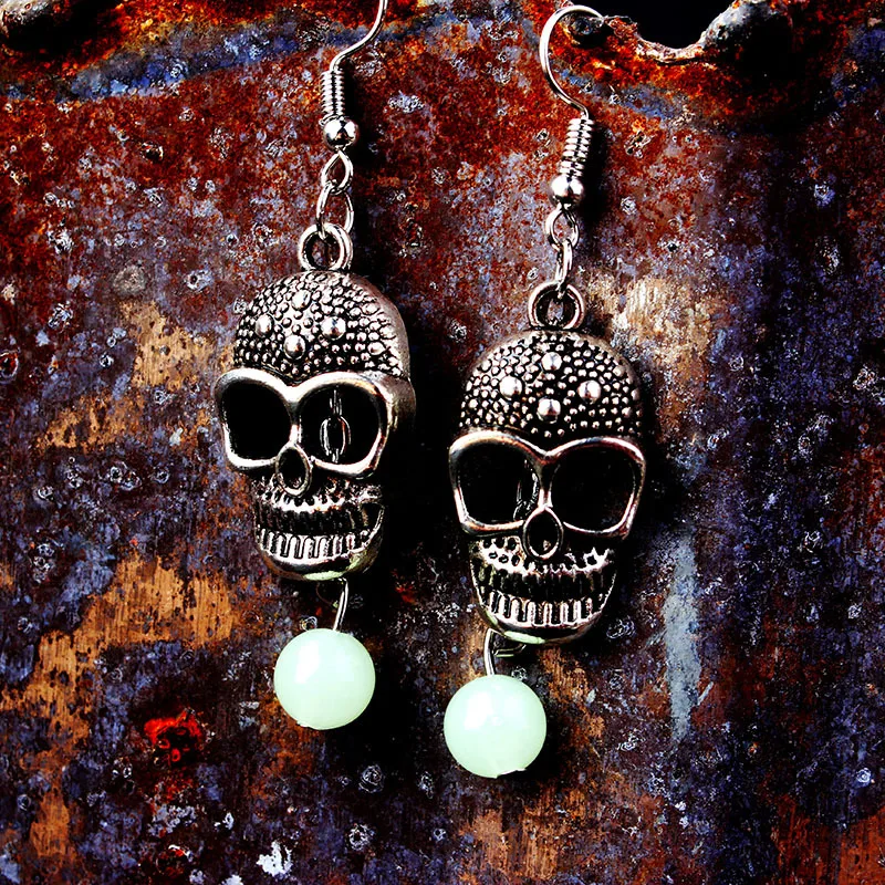 Панк Череп призрачная летучая мышь маска тыква шляпа ведьмы светящиеся ночью