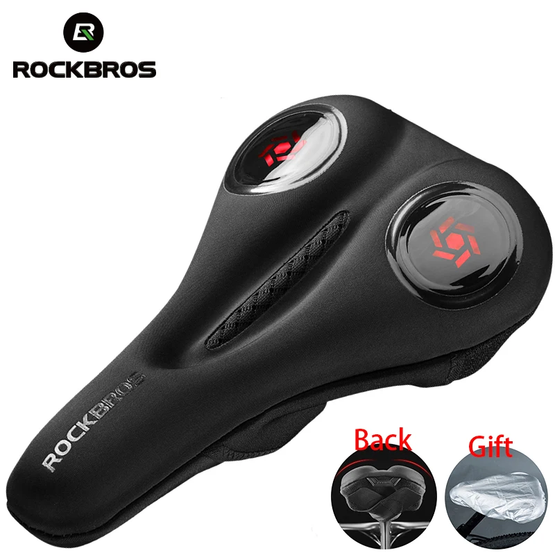 ROCKBROS MTB велосипедное седло Крышка жидкие силиконовые гели седло чехол Полые дышащие удобные мягкие велосипедные аксессуары