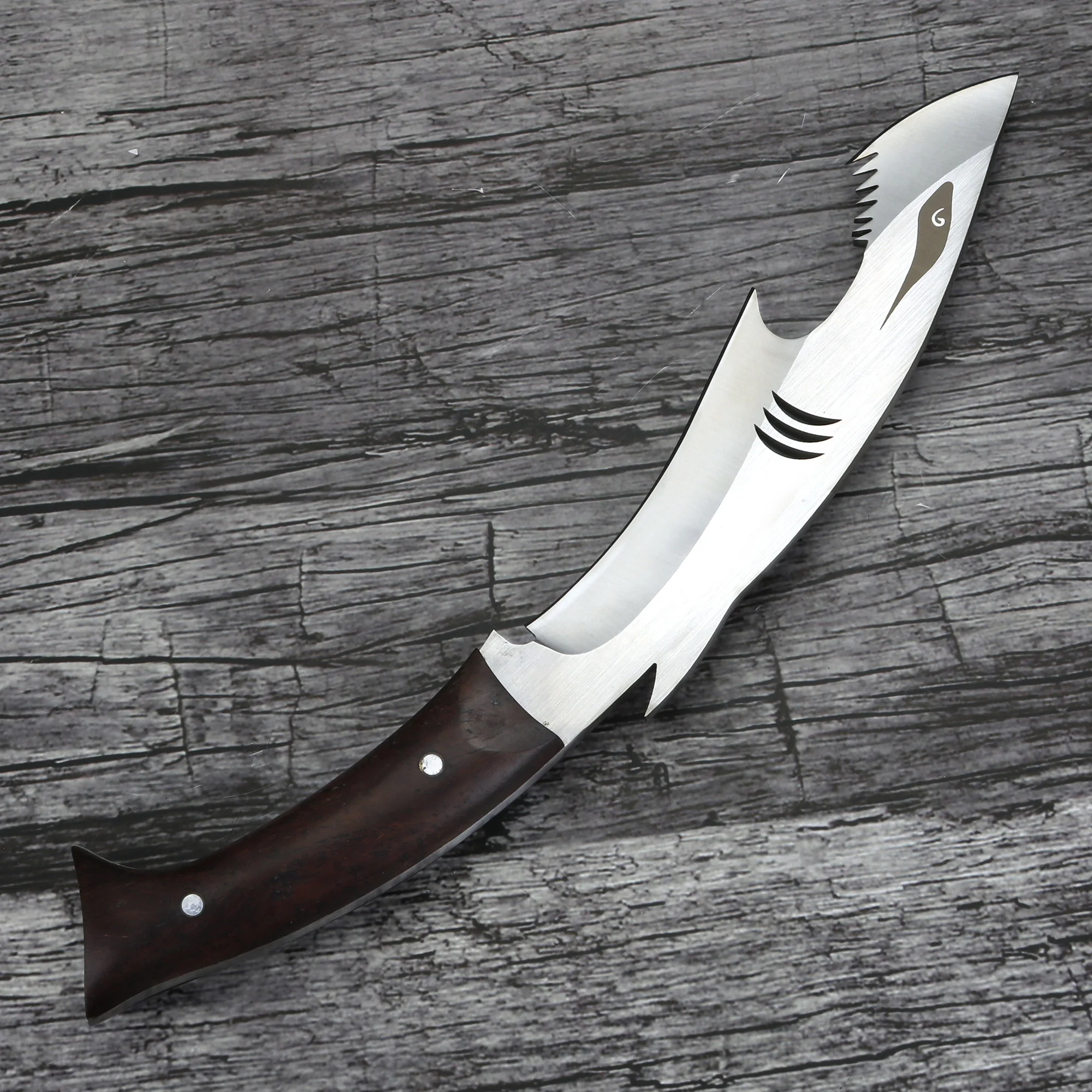 Охотничий нож тактический Клинок с фиксированным лезвием деревянной рукояткой