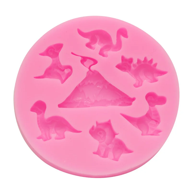 

Cartoon Dinosaur Cake Decoration Fondant Silicone Mold DIY Baking Supplies Chocolate Biscuit Plaster Accessories