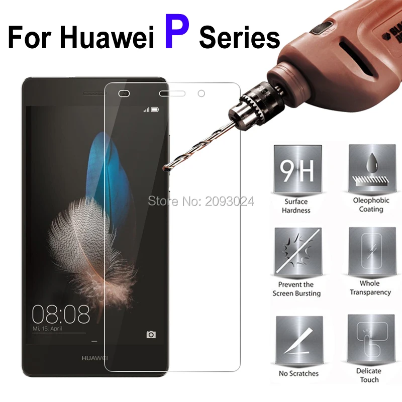 

5pcs tempered glass for huawei p8 p9 lite p10 screen protector on the for huawei p20 lite p20 pro p30 p30 lite protective glass