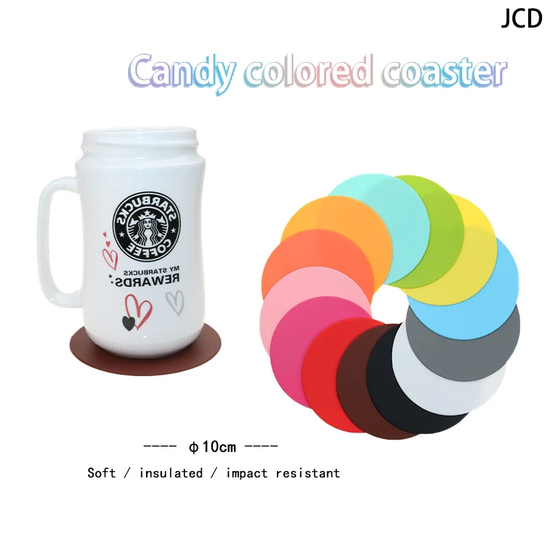 

pinkycolor Cup Mat Pad Coaster Simplicity Silicone Cup Pad Slip Insulation Pad Hot Drink