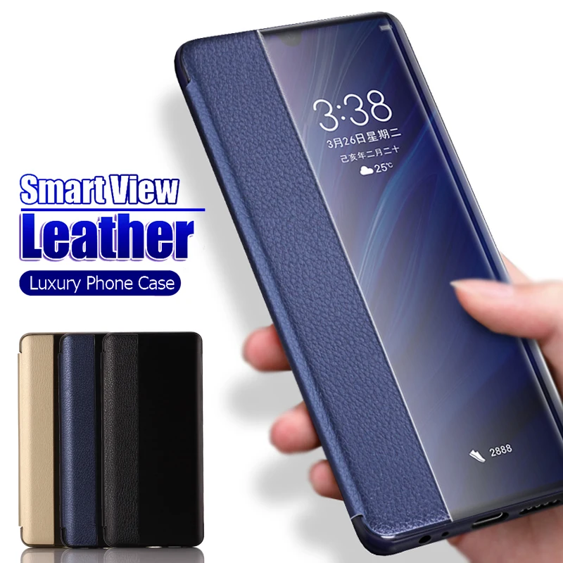 p 30 light case cover for huawei p20 p30 pro lite p 20 30 20p 30p p30pro 20lite flip folio window smart view luxury phone fundas free global shipping
