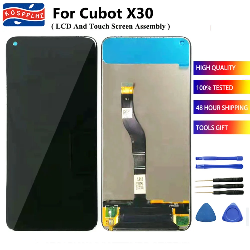 

6.4" New Screen For Cubot X30 LCD Display + Touch Front Glass Panel Assembly Replacement For CUBOT C30 X30 LCD + Tools & Glue