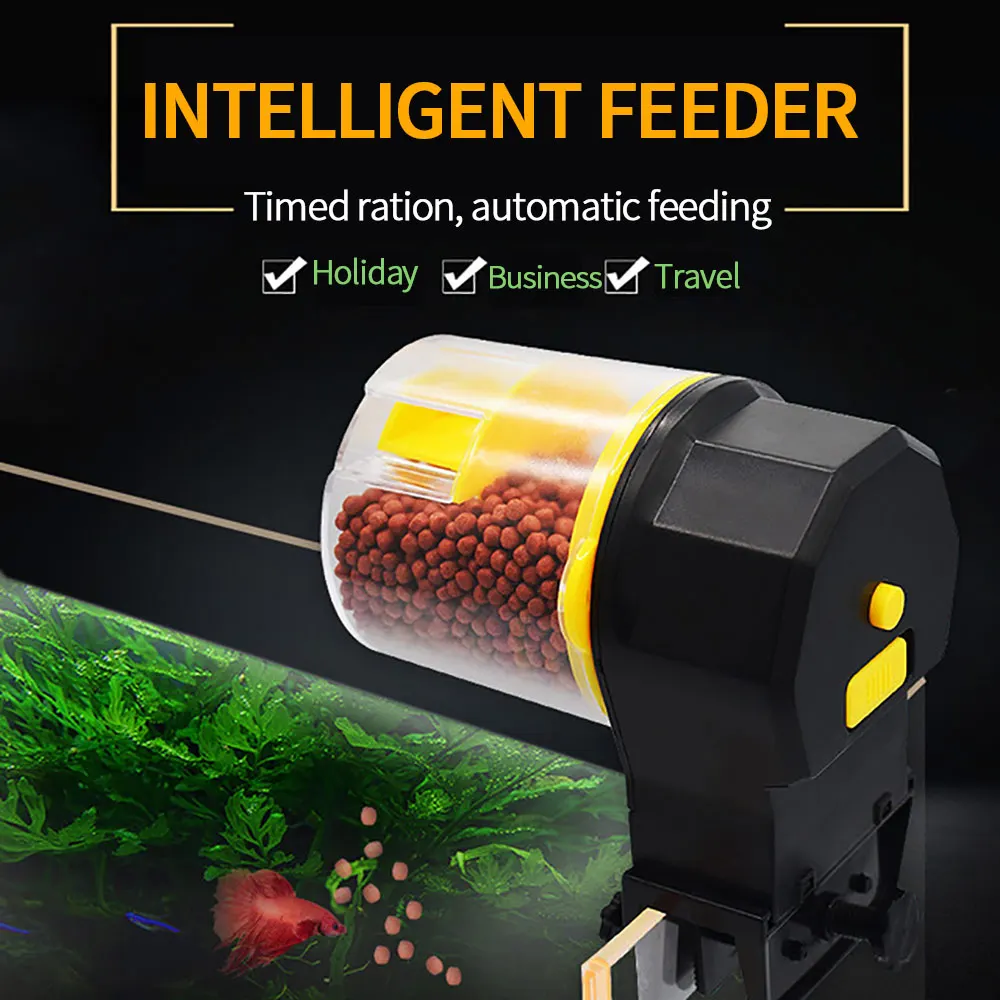 

Aquarium Tank Automatic Fish Feeder Digital LCD Timer Food Feeding Electronic Fish Food Feeder Timer Portable Free Shipping